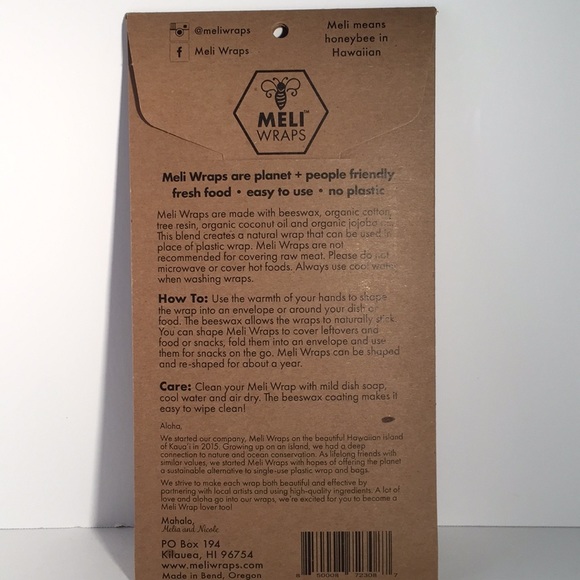 Meli Wraps Reusable Beeswax Food Wraps - Picture 2 of 8